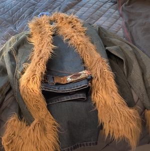 Jean jacket with a jean skirt